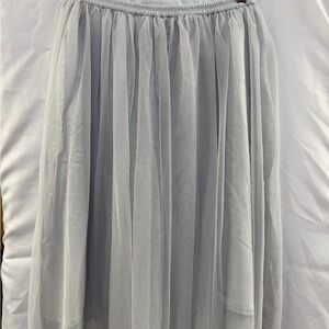 Zara Light Gray A-Line Skirt
